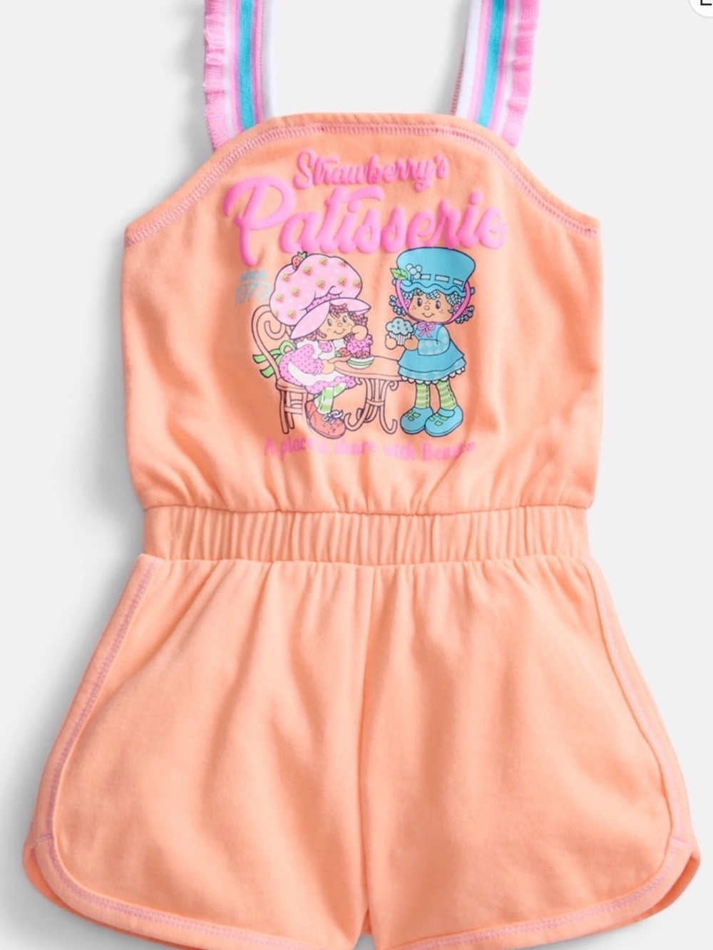 Strawberry Patisserie Peach Kids One-Piece Romper